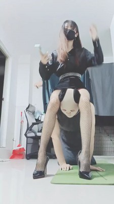 【美娜格格】长腿模特网袜高跟诱惑贱男 bf26543